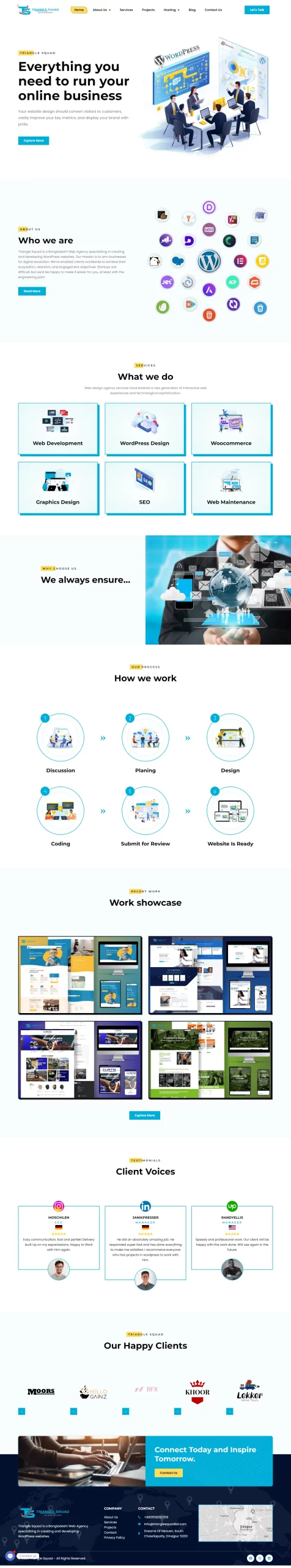 landing page about agensy website Freelancer squad portfolio