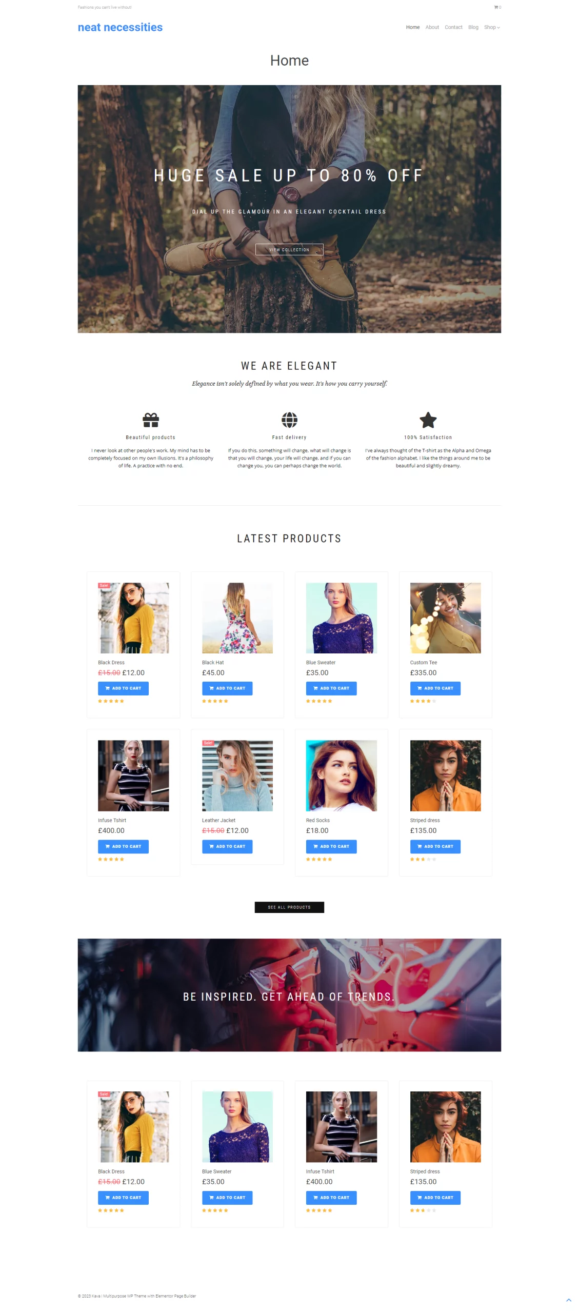 business and eCommerce website about fashion