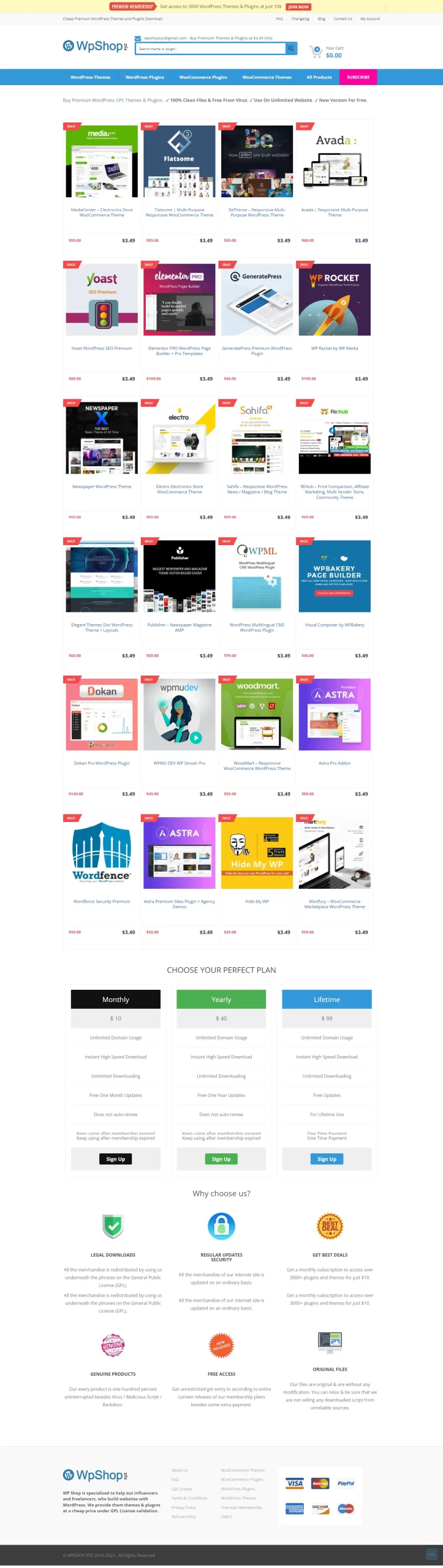 eCommerce website or business website